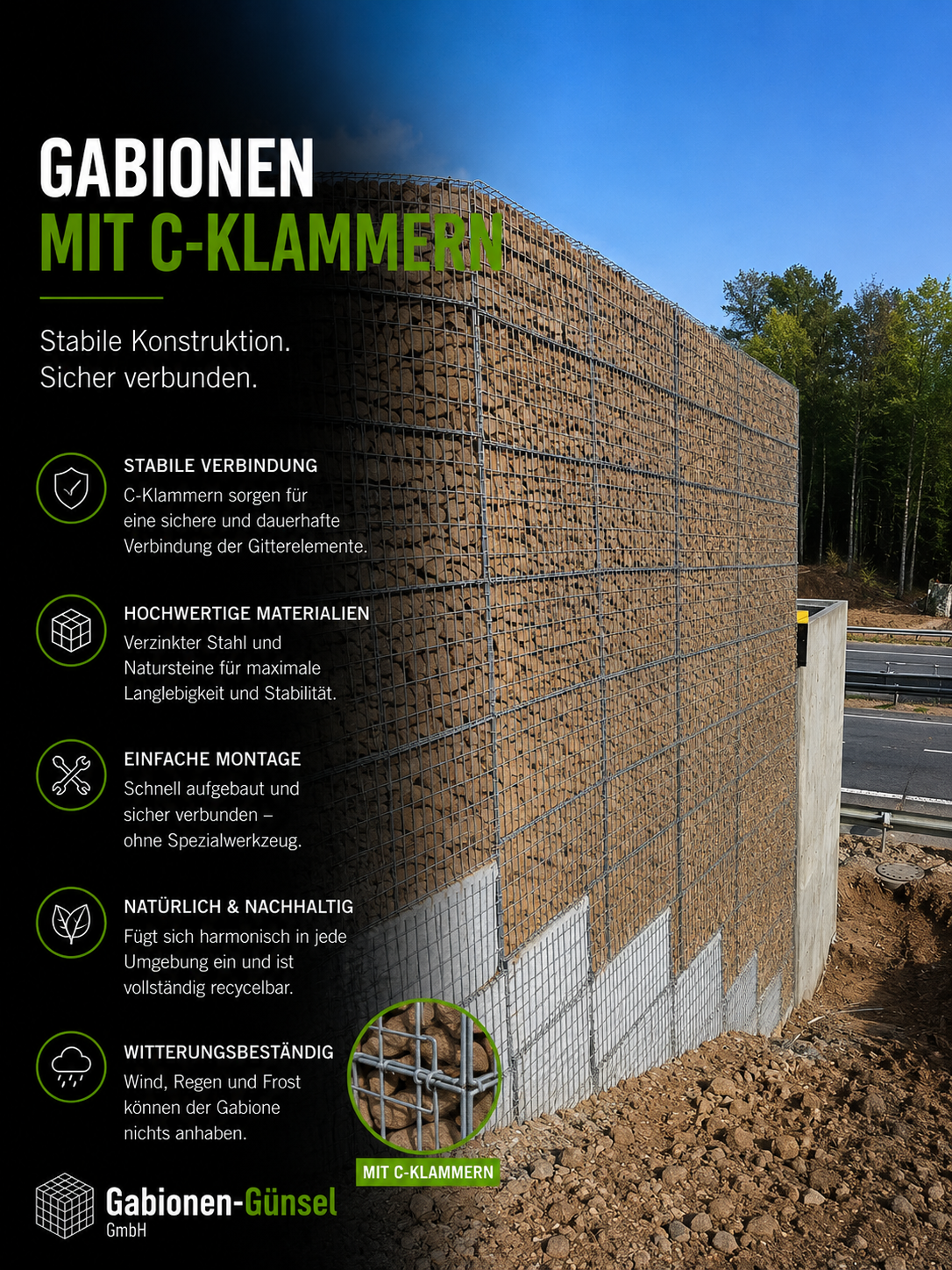 C-Klammer Gabione