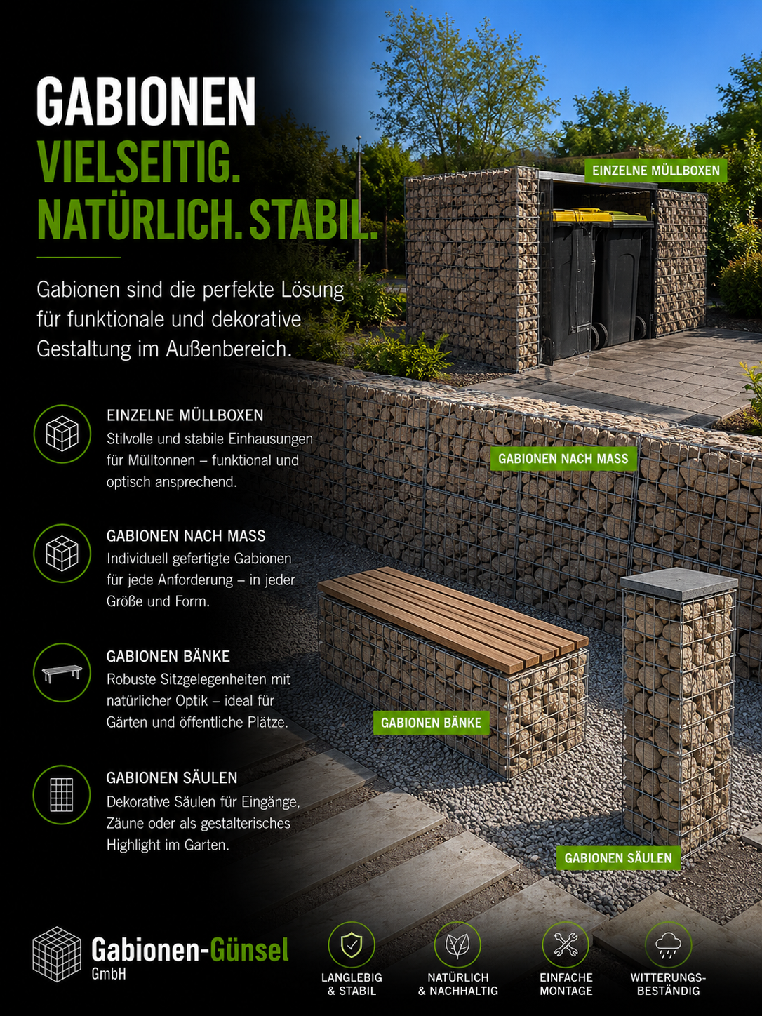 Gabionen vielseitig