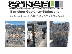 Aufbauanleitung Steinwände und Zaungabionen