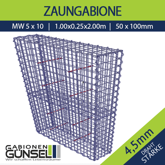 Zaungabione als Sichtschutz im Garten – Maschenweite 5x10